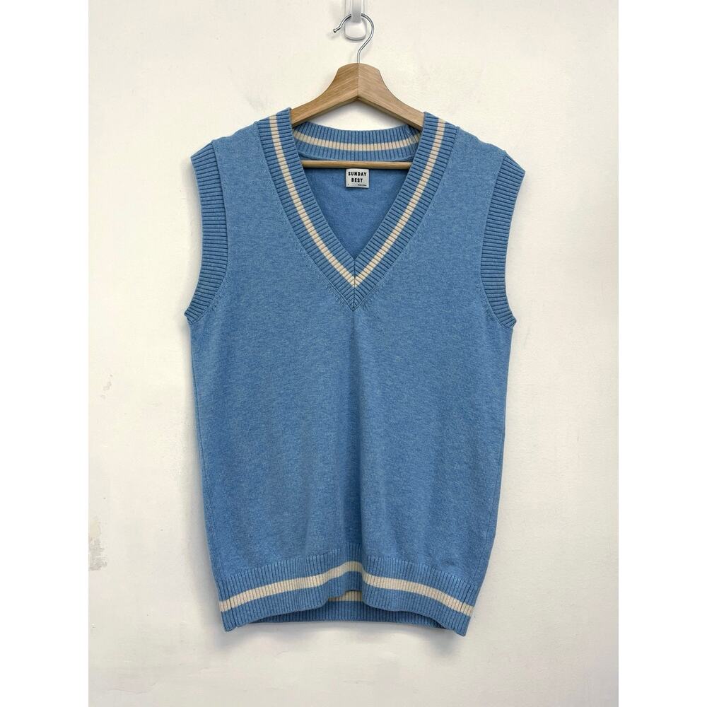 Aritzia Sunday Best Winston Sweater Vest Wool Relaxed Preppy Academia - Small